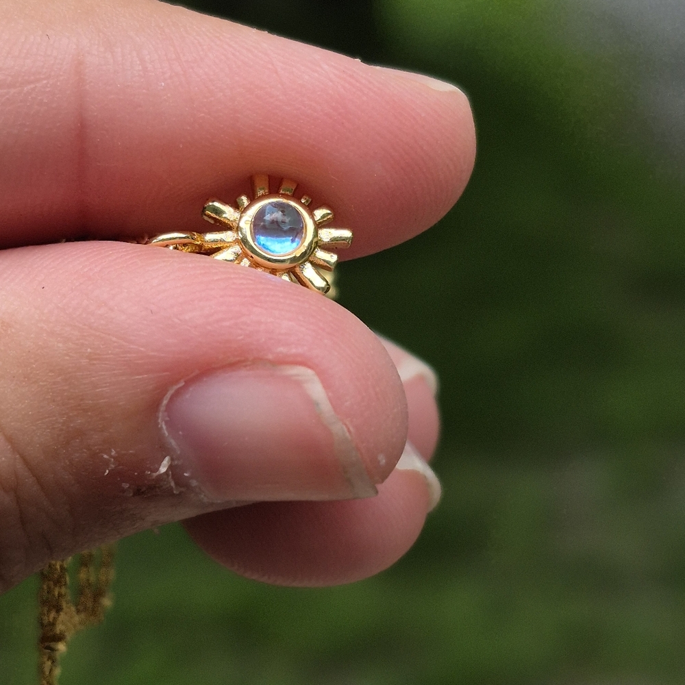 925 Gold Vermeil Moonstone Necklace